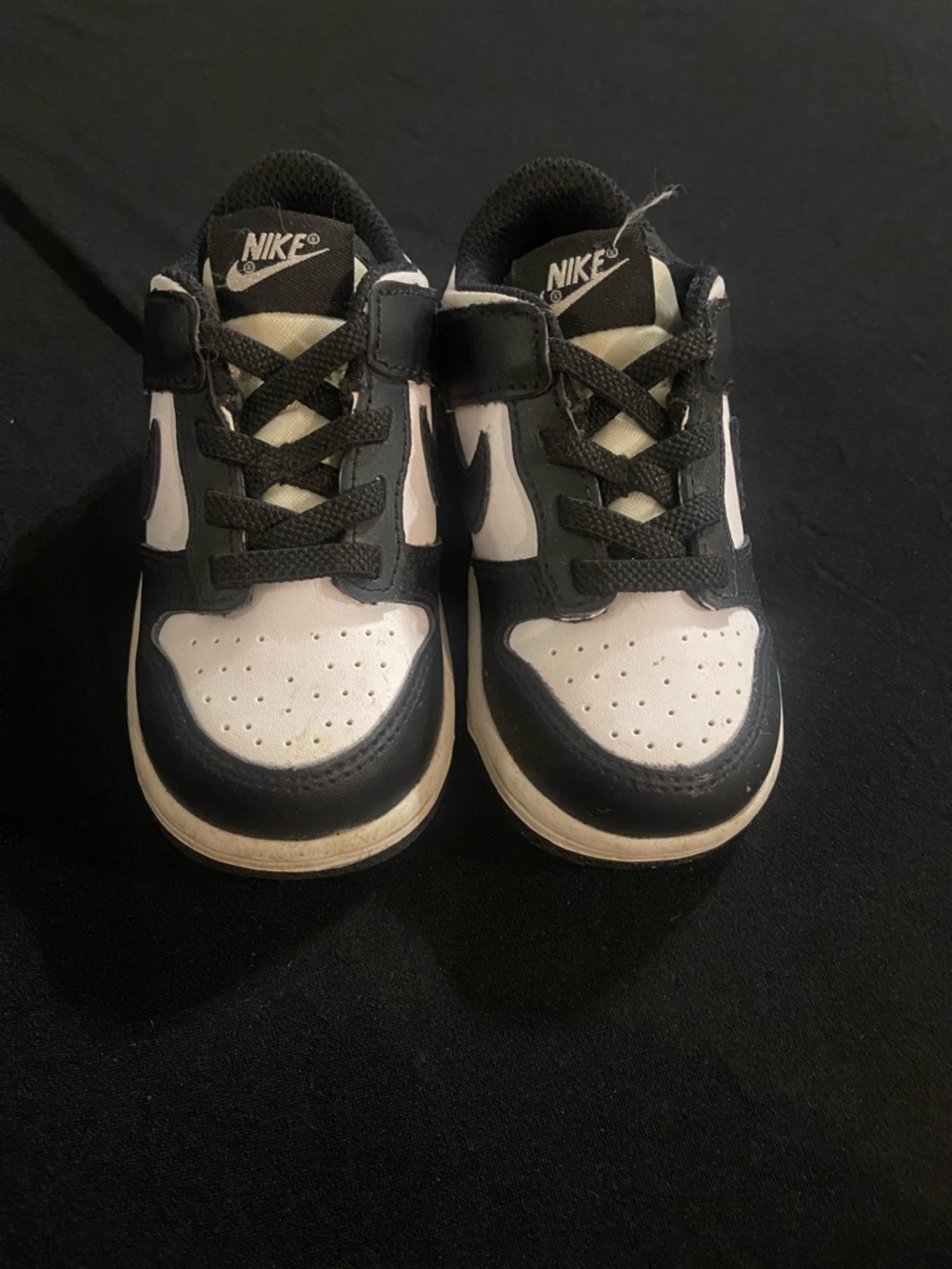 Nike Kids Black and White Classic Low-Top Sneakers